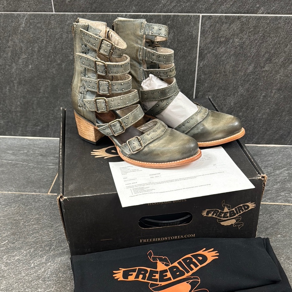 Freebird Multi-Buckle Leather Boots